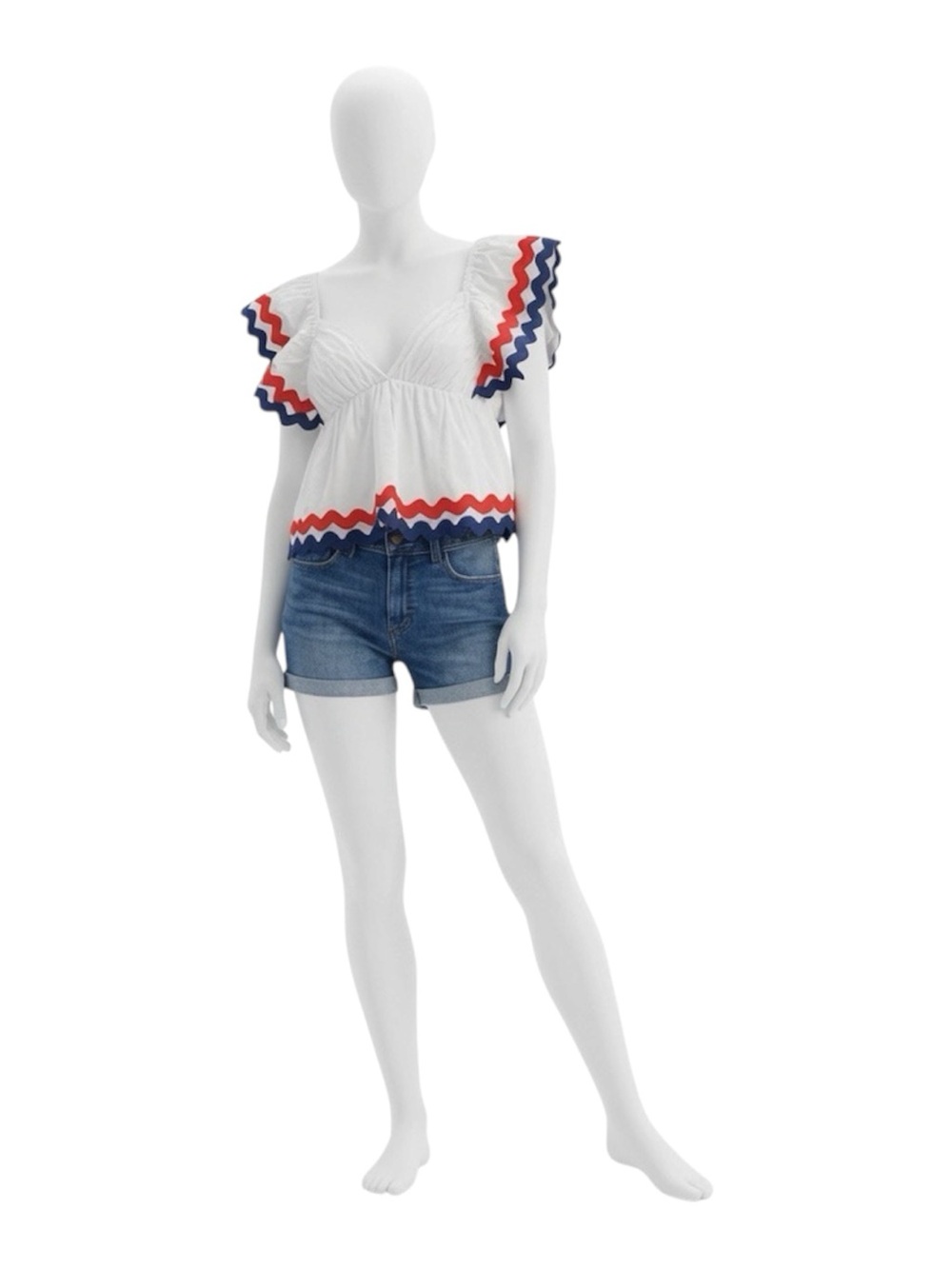 DAY & MOON Rickrack festive top S M L